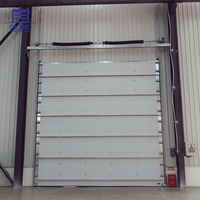 Porte sectionnelle industrielle sur mesure, panneau sandwich PU isolé, porte relevable pour entrepôt, usine et quai de chargemen