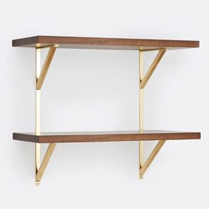 Fabricant fiable d'étagères murales décoratives en aluminium avec plateau en bois pour un rangement et une présentation élégants sur les murs. - Product Image 2