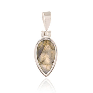 Pendentif élégant en argent sterling 925 de haute qualité, pendentif fin en labradorite de feu bleu poli et lisse, cadeau de bijoux - Product Image 4