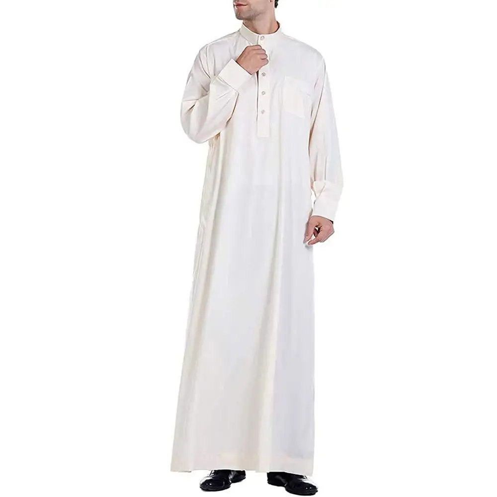 पुरुषों के कपड़ों की फैशन क़फ़तान Abaya आदमी मुस्लिम कपड़े पुरुष जुब्बा Thobe आदमी ढीला उच्च गुणवत्ता इस्लाम कपड़े