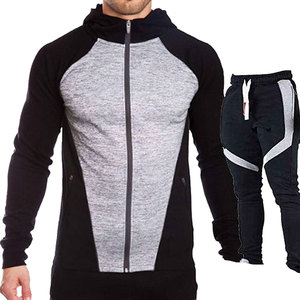 Conjunto Deportivo Slim de 2 Piezas FOB, de Alta Calidad, con Logotipo Personalizado, Chaqueta con Capucha y Pantalones con Diseño Impreso - Product Image 5