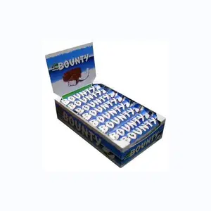 Offre Spéciale Chocolat Bounty de qualité réelle, chocolat fourré à la noix de coco, 57gm, fournisseur de prix de gros de boîte de 24 barres