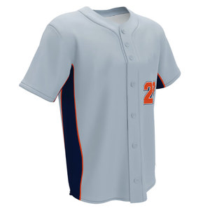 Superventas 2024 nueva llegada camisetas de béisbol con cuello en V con panel de solapa y botón completo camisetas de softball sublimación impresa - Product Image 3