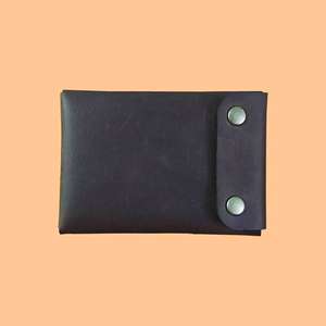 Cartera de cuero para hombre, diseño personalizado, pequeña, Vintage, delgada, marrón, tarjetero, Crazy Horse Cartera de cuero, venta al por mayor en Pakistán - Product Image 5