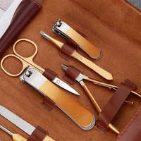 Ensemble de manucure et pédicure professionnel personnalisé 2024, kit à ongles jetable, étui à ongles en acier inoxydable, haute qualité, 7 en 1