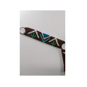 Brown Green <b>Highlight</b> Cotton/Polyester/Wool Material Braided Thread Knitted Colorful Horse Breastplate Breast Collar for Riding - Product Image 2