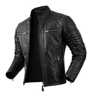 Chaquetas de Motocicleta de Cuero para Hombre, Edición Premium, Resistentes al Viento, Transpirables, Diseño Personalizable, Alta Calidad, Revestimiento Grueso - Product Image 1