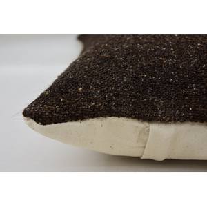 <b>Brown</b> <b>Wool</b> Woven Kantha Patchwork Pillow 12x24 Inches Rustic Floral Embroidered Vintage Pattern Non-Slip Eco-Friendly Removable - Product Image 4