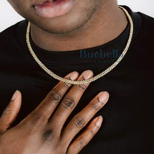 Gran oferta, cadena de eslabones cubanos de 5mm, probador de diamantes de moissanita de una fila, joyería fina de 925 chapada en oro y plata de 18 quilates - Product Image 1