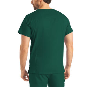 Uniformes Médicos de Poliéster Hechos en Fábrica, Uniformes Médicos de Enfermería con Cuello en V para Hombre, Uniformes de Médico - Product Image 3