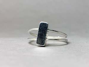 Anillos de barra de Plata de Ley 925 hechos a mano, recién llegados, barra doble, estilo bohemio, joyería de plata sólida delicada para bodas y fiestas - Product Image 2