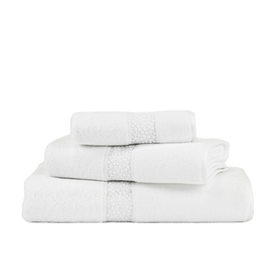Factory Wholesale Custom Extra Large 100*180cm <b>White</b> <b>Bath</b> <b>Sheets</b> Towels Luxury Hotel Cotton Towels Dobby Style Woven Dobby - Product Image 1