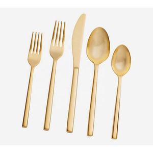 Cubiertos chapados en plata para banquete de boda de acero inoxidable real de lujo con mango audaz, juego de cubiertos, cuchara y tenedor - Product Image 3