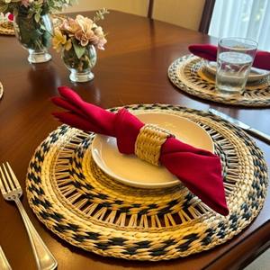 Organic Seagrass Woven Placemat Handmade Natural <b>Table</b> <b>Mat</b> Round Dining Accessory Bulk Wholesale <b>Christmas</b> New year <b>Table</b> Decor - Product Image 6