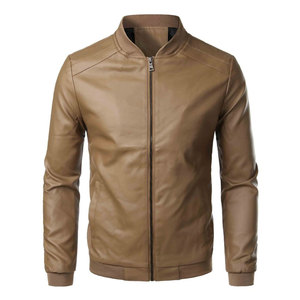 Veste en cuir de haute qualité à prix abordable pour hommes, nouveau style, veste en cuir zippée tendance pour hommes - Product Image 1