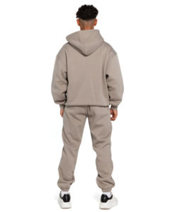 Ensemble survêtement unisexe uni en coton 100% French Terry, pantalon de survêtement évasé et sweat à capuche, poids lourd, décontracté, personnalisable - Product Image 5