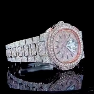Reloj Mossinate de diamantes blancos de calidad superior con oro rosa Dali para hombres y mujeres disponible para precio de exportación - Product Image 2