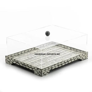 Plateau de service en acrylique de luxe de plateau de chocolat en nacre élégante de haute qualité avec un design élégant et classique - Product Image 5