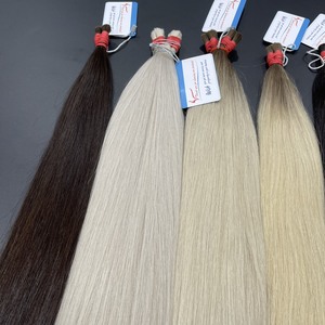 Extensión de cabello humano a granel, recto, precio barato, vendedor de cabello, longitud completa, 8 - 34 pulgadas, grado 12A, alta calidad - Product Image 5