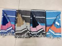 Serviettes Fouta Hammam carrées 100 % coton Avior, super douces, séchage rapide, rayées, teintes en fil, tissées compressées, prix abordable, les plus vendues