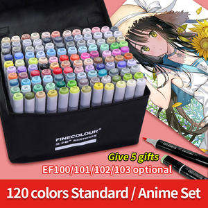 Juego de Rotuladores de Arte Finecolour 160/240/480 Colores EF100 EF101 EF102 EF103 EF104 a Base de Alcohol Recargables para Dibujar - Product Image 4