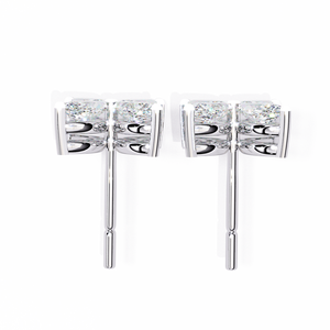 Boucles d'oreilles classiques en or 18 carats pour femmes, diamants de laboratoire de qualité supérieure, taille marquise, uniques - Product Image 2