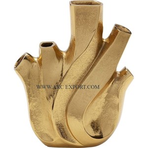 Juego de 6 jarrones y macetas de latón macizo de color negro, mesa admirable, jarrones de flores decorativos de lujo con estilo de diferentes tamaños - Product Image 6