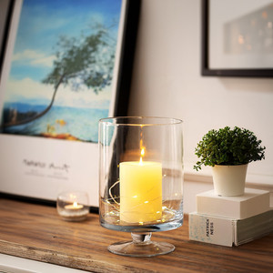VHV5710 - London Short Stem <b>Hurricane</b> Pillar <b>Candle</b> Holder - 9.9 - Product Image 2