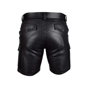 Manufacturing Latest Design Customized Logo <b>Men</b> Fashion <b>Shorts</b> / 100% Genuine <b>Leather</b> Made <b>Men</b> Fashionable Casual <b>Shorts</b> - Product Image 2