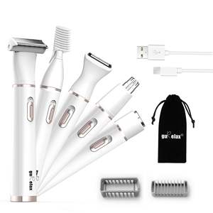 Rasoir électrique rechargeable USB pour femmes, lame unique, peignes de précision, épilateur facial pour le bikini, les aisselles et le nez - Product Image 2