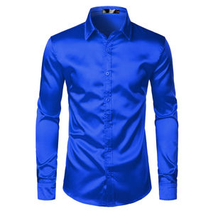 Chemises habillées pour hommes de style luxueux 2025, coupe ajustée, pour service OEM, légères, pour mariage, soirée, chemise habillée décontractée pour homme - Product Image 1