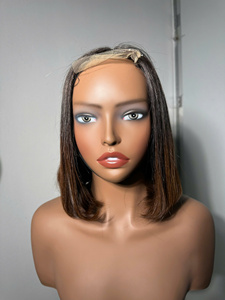 Perruque Bob transparente sans colle de qualité supérieure avec cheveux vietnamiens Remy 250% densité fabriquée à la machine - Product Image 3