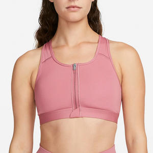 Soutien-gorge de sport respirant à fermeture éclair en V avec coussinets intégrés, haut court de yoga à la palangre, vêtements de sport pour femmes, nouvel arrivage - Product Image 2