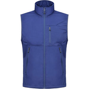 Gilet sans manches à fermeture éclair complète pour hommes, vêtements d'extérieur léger, coupe-vent, doublé polaire, gilet Softshell pour hommes - Product Image 1
