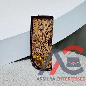 Glissement en cuir usiné personnalisé de vente chaude pour étui à pince de couteau pliant gaine de couteau de tournesol occidental gaine de trappeur de ceinture supérieure ouverte - Product Image 2