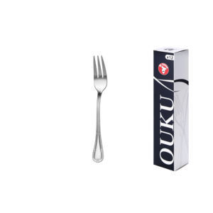 Mr.Spoon Série Flores, Fourchette à dessert, 150 mm, Acier inoxydable 18/0, Manche monobloc, Argenté, Compatible lave-vaisselle, Hôtellerie Restauration - Product Image 1