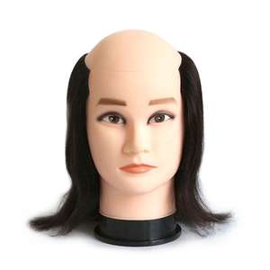 Nouvel arrivage de tête de poupée de mannequin pour homme sans <span class=keywords><strong>cheveux</strong></span> au milieu tête de mannequin chauve tête d'entraînement chauve masculine - Product Image 1
