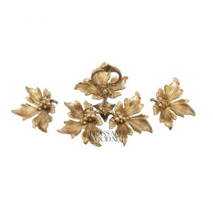 Bandeja decorativa de cobre antiguo diseño de hoja de latón hecho a mano Estilo Vintage elegante servicio y accesorio para el hogar con asa - Product Image 6