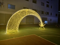 Grandes arches lumineuses 3D pour la décoration d'événements en plein air, arches éclairées, éclairage décoratif