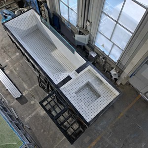 Piscine de nage et spa de luxe rectangulaire autoportante hors-sol en fibre de verre - Product Image 2