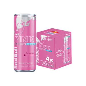 Venta al por mayor de Red Bull The Pink Edition Waldbeere, 24 latas de 250 ml, sin azúcar, sin carbohidratos, con sabor a bayas silvestres, para revendedores. - Product Image 4