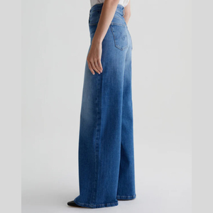 กางเกงยีนส์ทรงหลวมเอวสูงของผู้หญิงสำหรับฤดูใบไม้ผลิและฤดูร้อนกางเกงผ้ายีนส์ขากว้างใส่สบายสไตล์วินเทจลำลองขายส่ง - Product Image 4