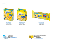 Jacobs Multi Pack Weetmeal 144g X 24 boîtes Craquelins à la crème nutritifs Source de fibres Biscuits de Malaisie