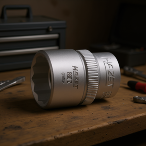 Hazet 3/8'' <b>12</b>-<b>Point</b> Square <b>Socket</b> with Traction Profile and Knurling - Product Image 3