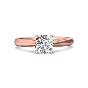 Bague de fiançailles solitaire sertie de diamants cultivés en laboratoire certifiés Cathédrale, produit le plus vendu, or massif 14 carats, sertissage Cathédrale G-VS2 - Product Image 1