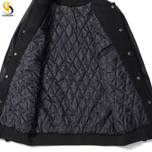 Veste universitaire de baseball en laine pour hommes sur mesure, col roulé coupe-vent respirant, décontracté et de qualité supérieure pour l'hiver - Product Image 3