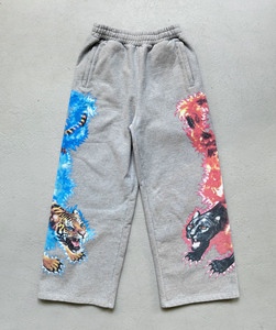 ชุดวอร์ม2025พิมพ์ลายเสือและเสือดำของผู้ชายชุดเสื้อผ้าแนวสตรีทตามสั่งชุดเสื้อผ้าขนแกะมีฮู้ดและกางเกง - Product Image 3