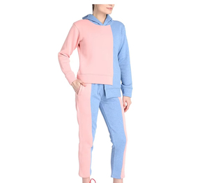 Ensemble de survêtements d'hiver pour femmes sur mesure coupe régulière 2 pièces 100% coton Streetwear léger - Product Image 1