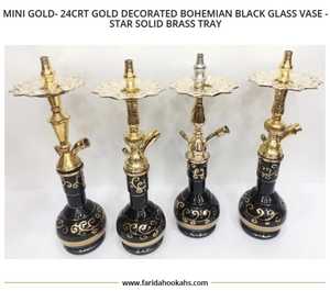 La mejor gama de latón macizo Farida Hookah Groups Heavy Duty con acabado de laca de lujo - Product Image 3