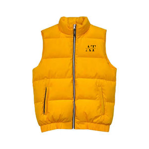 Gilet bouffant sans manches décontracté pour hommes meilleure qualité 100% polyester couleur unie respirant saison d'hiver impression de logo personnalisée - Product Image 1